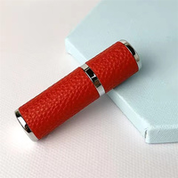 Mini flacon de parfum en verre 5ml 10ml 15ml avec étui en cuir, atomiseur rechargeable à torsion, facile à transporter, portable pour les voyages