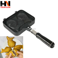 Poêle à Taiyaki 2, 3 ou 4 poissons, antiadhésive, pour gaufres, mini-œufs et crêpes, ensemble de cuisson