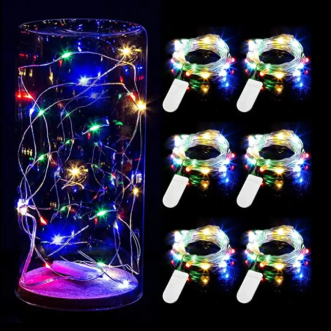 Ultra Bright Starry Cooper Wire Light In Jars for DIY Wedding Christmas Party Decor RGBW LED Fairy String Lights Battery Powered