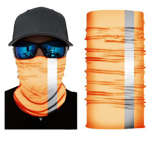 Diseño personalizado de fábrica, bufanda impresa, cubierta facial, deportes, tubular sin costuras, bandana de seguridad para montar con tiras reflectantes - Product Image 4