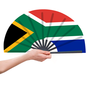 Abanicos Plegables de Bambú con la Bandera de Sudáfrica al por Mayor, Abanico de Mano para Carnaval, Boda, Festival, Fiesta, Agencia de Viajes - Product Image 2