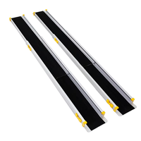 Usine chinoise Argent léger 4ft 5ft 6ft Rampes pour fauteuil roulant à double voie en aluminium pour marches Rampe pliable