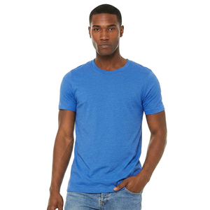 Custom Wholesale Design T-Shirts Men Sueded T Shirt Short Sleeve Blend <b>Ringspun</b> T Shirt - Product Image 1