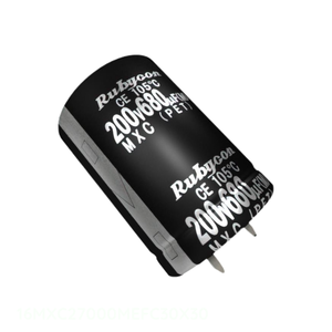 Condensateur à montage en surface (SMD) 16x30mm, 27000µF 20% 16V, à travers trou, en aluminium, référence 16MXC27000MEFC30X30 - Product Image 1