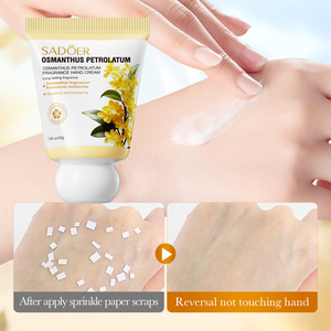 Crème pour les mains SADOER à l'Osmanthus, gelée pétrolée parfumée, <span class=keywords><strong>anti</strong></span>-gerçures, hydratante, pour l'automne et l'hiver, éclaircissante, produits de soin pour la peau des mains - Product Image 4
