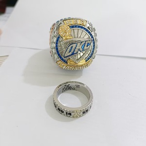 Bague <span class=keywords><strong>de</strong></span> championnat officielle Thunder 2025 en alliage avec cristaux et strass, vente directe d'usine, basketball, Oklahoma City - Product Image 3