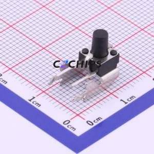 TS-1093B-A10B3-D2 Tactile Switch Through hole Component THT Switch Single Pole Single Throw Round Button 2.5N Right Angle Insert - Product Image 1