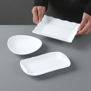 <b>Melamine</b> white snack and cold dish <b>plate</b>, KTV bar snack <b>plate</b>, commercial small dish, melon seed and potato fry <b>plate</b>, - Product Image 1