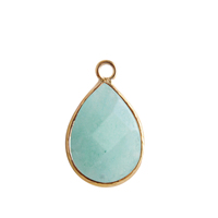 Pendentif en forme de goutte d'eau pour femme, bijou recouvert de métal, labradorite, vente en gros, 2019