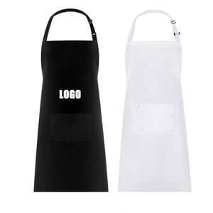 Tablier de cuisine professionnel en polyester blanc 12Sx12S/300Dx12S pour chef - Vente en gros - Product Image 1