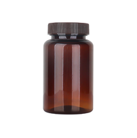 100ml 120ml 4oz 150ml 175ml 200ml Bouteilles vides en plastique PET marron avec bouchon noir pour capsule médecine pharmaceutique