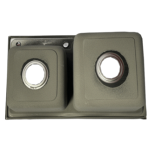 Leimanxi อ่างล้างจานสแตนเลส304 4รูหนา0.75มม. อ่างล้างจานขนาดใหญ่ - Product Image 3