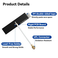 Antena Interna PCB de Doble Banda WiFi 2.4G 5.8G con Conector MHF1 U.FL para Router Inalámbrico, Punto de Acceso de Pared, IoT Gateway