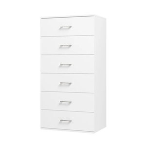 <span class=keywords><strong>Commode</strong></span> de rangement moderne à 6 tiroirs pour salon, table de chevet <span class=keywords><strong>haute</strong></span> pour chambre à coucher, meuble en bois <span class=keywords><strong>laqué</strong></span> <span class=keywords><strong>blanc</strong></span> - Product Image 4