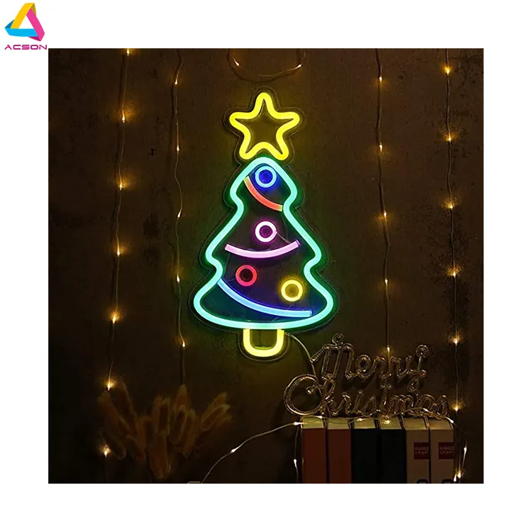 Sinais de neon para decoração de parede, árvore de natal, luzes led neon para homem, caverna, quarto, banheiro, bar, festa, presentes