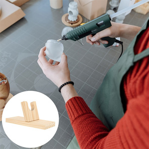 Support en bois pour pistolet à colle chaude, pour outils de bricolage, avec base et cadre - Product Image 1