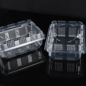 Boîte de rangement rectangulaire classique à charnière, jetable, transparente, écologique en PP, pour biscuits Hick et fruits, avec couvercle - Product Image 5