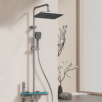 Ensemble de Douche Pluie de Luxe pour Salle de Bain, Mural, Thermostatique, Intelligent et Numérique, Système Avancé avec Pommeau de Douche Piano