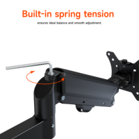 Soporte de Brazo para Monitor con Resorte de Gas AUKI, Soporte de Pared para Pantallas de Ordenador de 13"-32", Soporte de Pared VESA