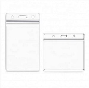 Porte-badges d'identification verticaux rigides, étanches, transparents, en plastique souple, pour cartes de crédit - Product Image 2