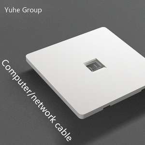 Enchufe de pared para PC, satélite y teléfono con panel táctil (1/2 poste) y toma de datos LAN RJ45 para computadora - Product Image 4