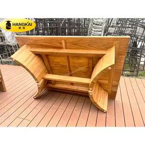 Foshan Fábrica nórdico mobiliário exterior teca rattan jardim teca sofá conjunto