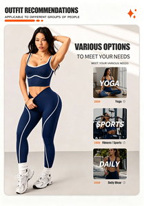 Conjunto de Yoga sin Costuras Multicolor al por Mayor de Fábrica, con Logotipo Personalizado, Leggings de Cintura Alta con Control de Abdomen y Sujetador Deportivo, Conjunto de Gimnasio de 2 Piezas - Product Image 6