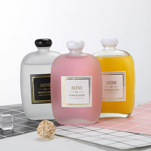 Bouteille plate en verre scellée à épaule inclinée de 100 ml, 250 ml, 350 ml, 500 ml pour lait, kombucha, thé, café infusé à froid, avec couvercle blanc - Product Image 4