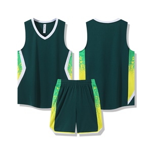 Ensemble d'uniformes de basketball - Débardeur décontracté 100 % coton tricoté, imprimé sur mesure par sérigraphie, respirant et à séchage rapide - Product Image 3