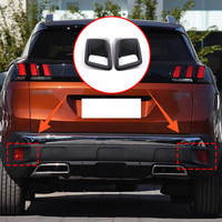 Anneau de protection décoratif pour feux antibrouillard arrière en ABS chromé brillant effet fibre de carbone, étanche, OEM, pour Dongfeng Peugeot 4008