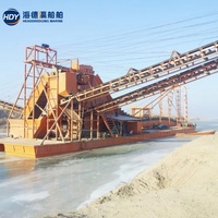 Machine de dragage à godets robuste et personnalisable, alimentée au diesel, avec moteur, boîte de vitesses et pompe, pour sable à haute capacité