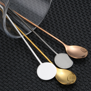 Cuillère à mélanger à long manche en acier inoxydable SUS 304 avec tête ronde pour thé, café et <span class=keywords><strong>boisson</strong></span> au <span class=keywords><strong>bar</strong></span> - Product Image 4