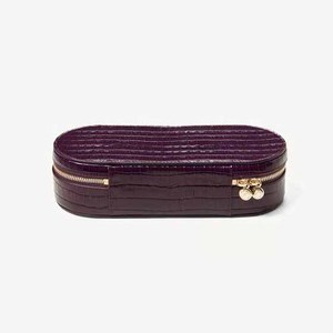 新作クロコダイルプリントジュエリーケースレザー取り外し可能ポーチ付きレディースネックレスリングオーガナイザージュエリートラベルケース - Product Image 5