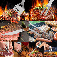 Ensemble d'outils de barbecue portable 38 pièces avec étui de voyage en aluminium robuste, kit d'accessoires léger pour le camping et les pique-niques en plein air