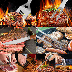 Ensemble d'outils de <span class=keywords><strong>barbecue</strong></span> portable 38 pièces avec étui de voyage en aluminium robuste, kit d'accessoires léger pour le camping et les pique-niques en plein air - Product Image 5