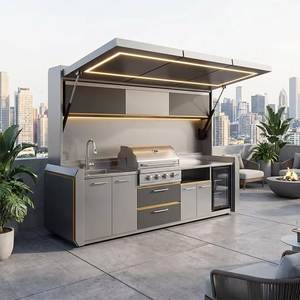 Cuisine de <span class=keywords><strong>jardin</strong></span> modulaire en acier inoxydable, station de barbecue modulaire en acier inoxydable pour extérieur - Product Image 1