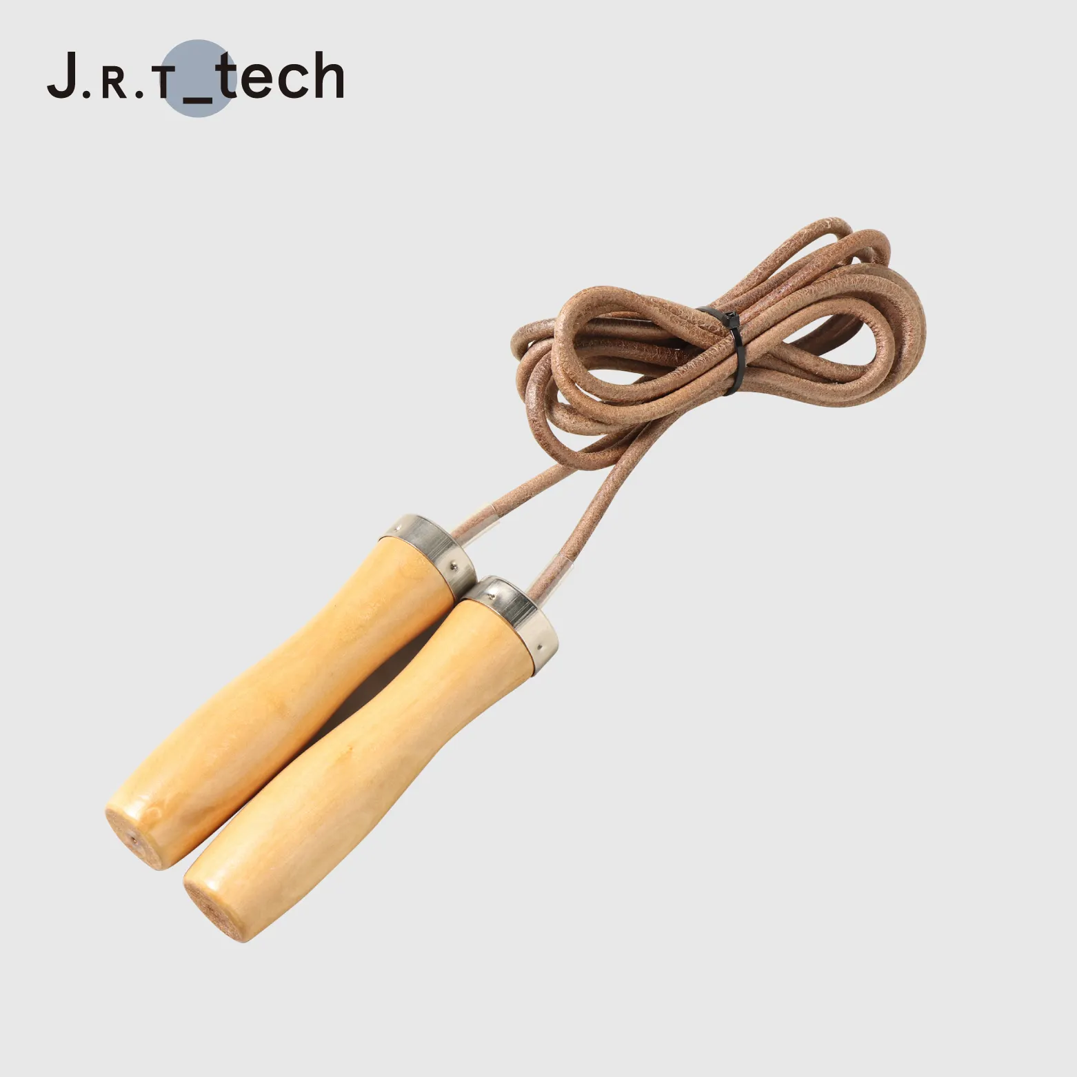 Factory Cow Leather Wooden Handle Skipping Jump Rope Heavy Jumping Ropes
