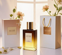 Flacon de parfum en verre rectangulaire dégradé de 30, 50, 100 ml, boîte cadeau, option de logo personnalisé, contenant de parfum de luxe