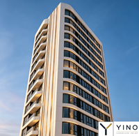 Fenêtre en aluminium à double vitrage résistante aux explosions pour immeuble de bureaux, avec système de bascule et de rotation, réduction de 25% du coût