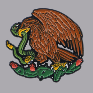 Pin Esmaltado Bandeira Mexicana com Águia, Broche, Pins de Lapela, Emblema para Mochila, Acessórios de Vestuário, Joias de Moda, Presentes para Amigos - Product Image 1