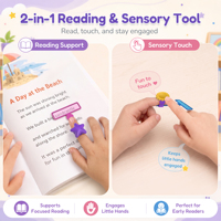 Bandes de lecture créatives pour le suivi de la lecture avec anneaux sensoriels en silicone, guides de lecture et marque-pages