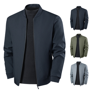 Chaqueta de hombre con cuello de béisbol de seda para primavera y otoño, cómoda, transpirable, a la moda, estilo Joker, cortavientos, para negocios. - Product Image 1