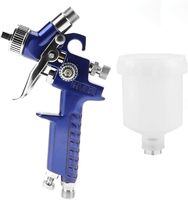 Pistol semprot HVLP profesional, nosel 0.8/1.0mm Mini cangkir semprot 125cc, pistol pneumatik untuk melukis mobil aerodinamis