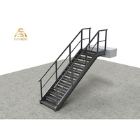 Escaliers en acier décoratifs personnalisés Cabe Garde-corps Escalier extérieur en métal Escalier extérieur droit