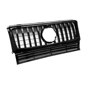 Parrilla Vertical Estilo GT para Mercedes-Benz Clase G W463, ABS Negro con Franjas Plateadas, Reemplazo Frontal - Product Image 5