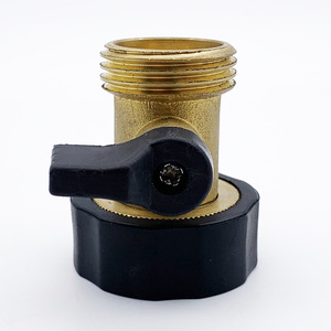 Válvula de bola de cobre para jardín, conector de cierre de agua roscado de 3/4 pulgadas para manguera, uso en exteriores - Product Image 4