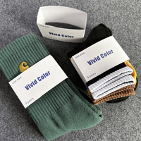 Logo personnalisé emballage de chaussettes, étiquette d'emballage en carton, étiquette d'emballage en papier de luxe, étiquette volante pour 1/2/3 paires