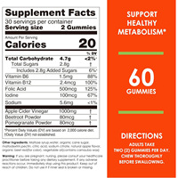 Gummies à mâcher au vinaigre de cidre de pomme 1000mg haute puissance, marque privée OEM, supplément nutritionnel oral quotidien naturel pour le soin du corps