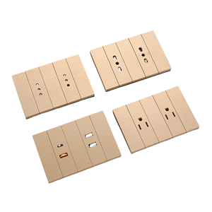 Interruptor de luz de pared de superficie plana KELI, decoración de vidrio de madera, toma de corriente eléctrica duradera para México, América del Sur, 120V/250V 32a - Product Image 4