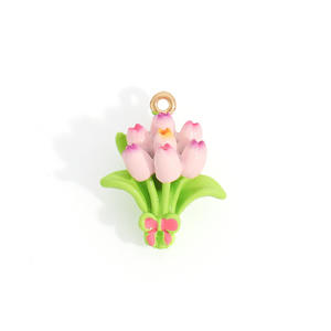 SUMMLY gros dessin animé mignon Bouquet poisson-globe <span class=keywords><strong>Origami</strong></span> café grue pendentifs goutte à goutte huile mode bijoux alliage breloques - Product Image 5
